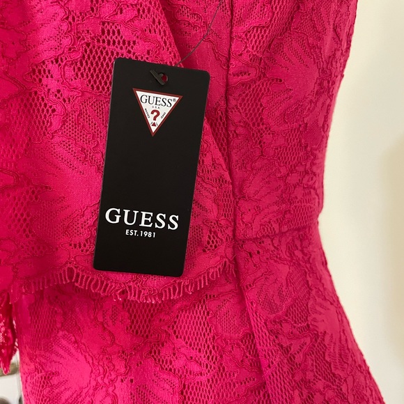 BRAND NEW Bright pink evening gown with straps. - Picture 3 of 5